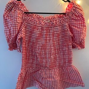 NWT Maxstudio picnic top | Red and White | Size S